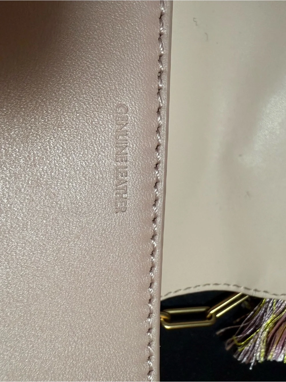Charles & Keith Leather Womens Small light pink Fringe Crossbody Bag - NWOT